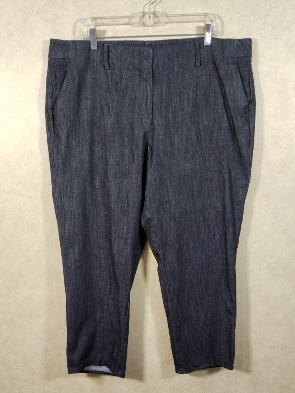 G082 Talbots dark wash cropped denim Southhampton Pant 28W NEW